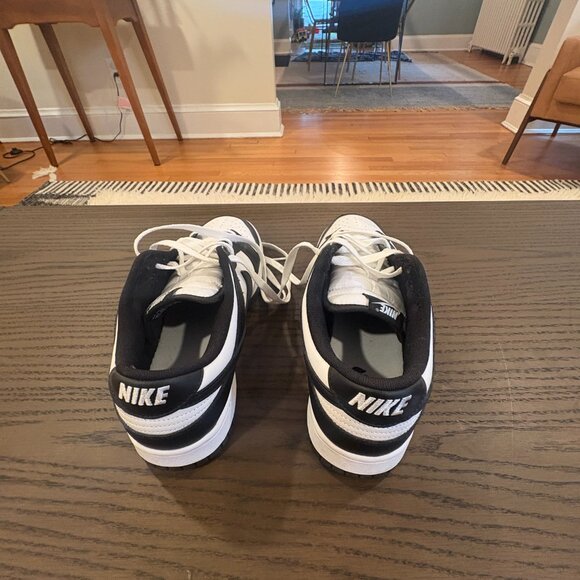 Nike Dunk Low Retro White Black 'Panda' - Lace Swap - Men's Size: 10 - Picture 3 of 7